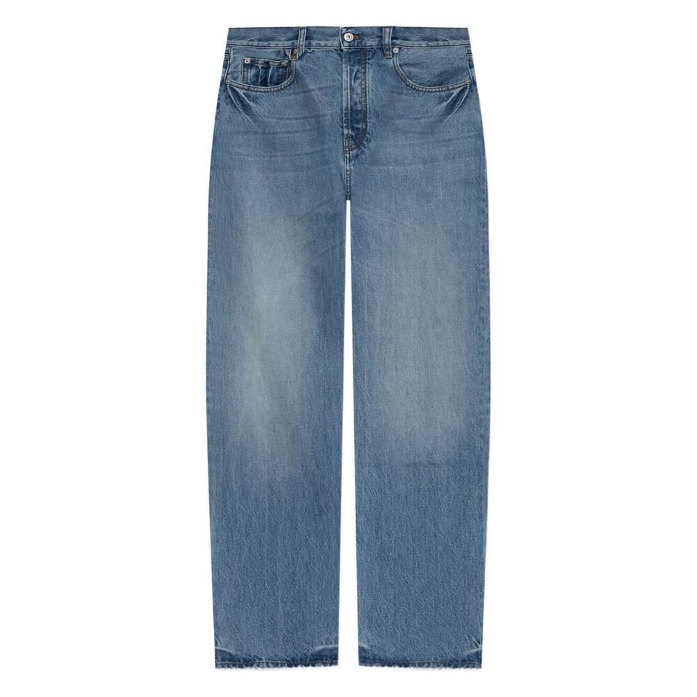 JACQUEMUS Blue Straight-Leg Five-Pocket Jeans
